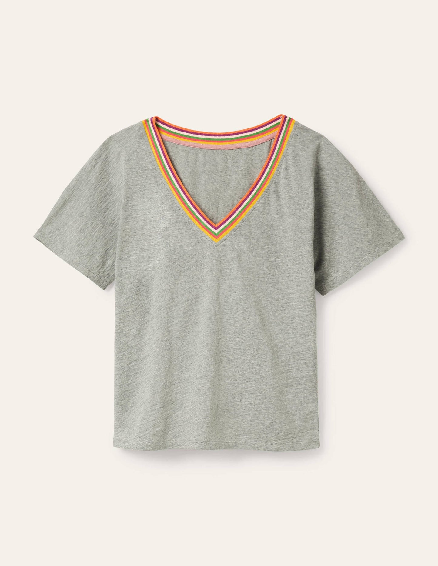 Beatrice Jersey Top-Grey Marl
