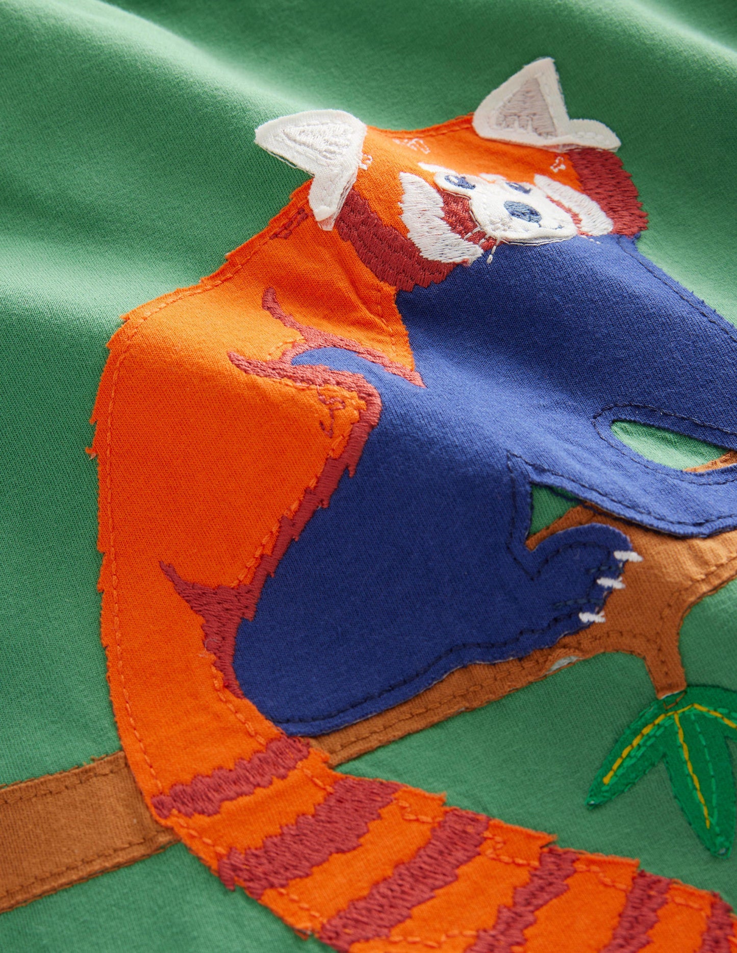 Appliqué Panda T-shirt-Green Panda
