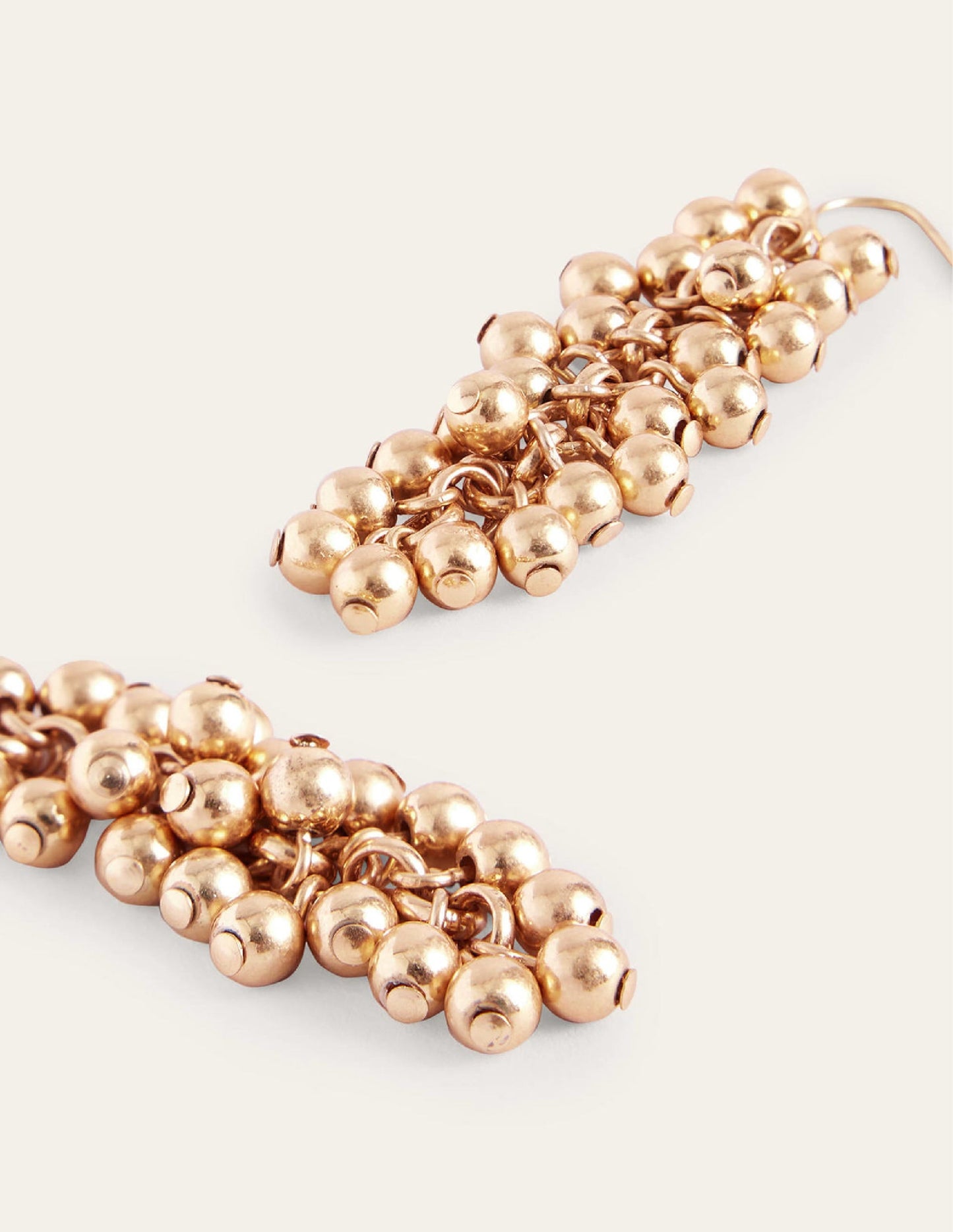 Beaded Drop Earrings-Gold