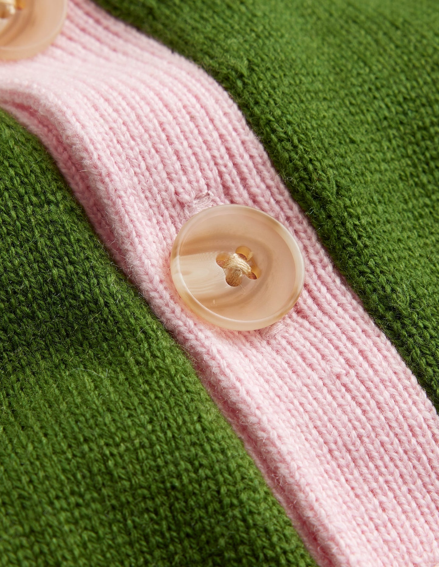 Alma Contrast Trim Sweater-Garden Green, Spring Blossom