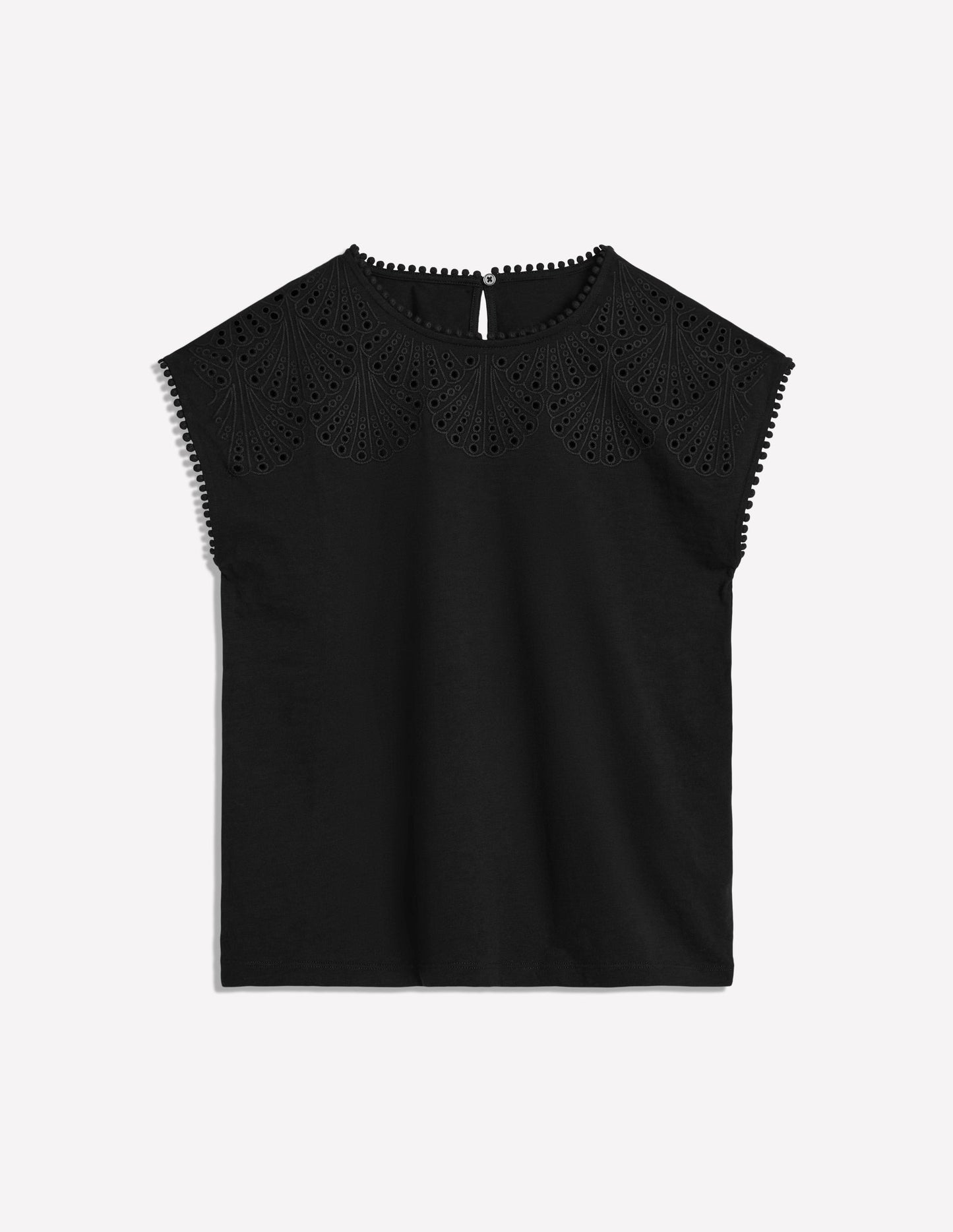 Anya Broderie T-shirt-Black
