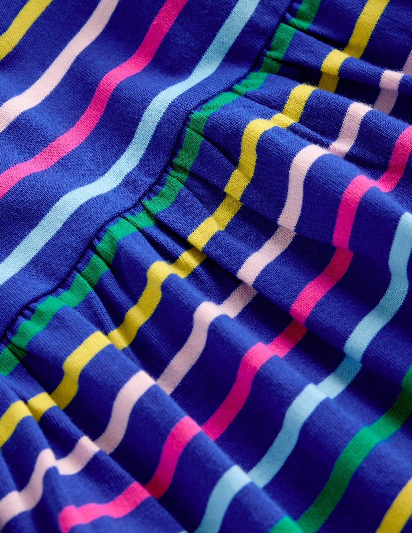 Ariel Twirly Jersey Dress-Multi Stripe