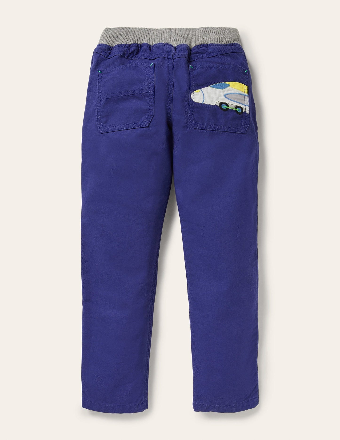 Appliqué Pull-on Pants-Starboard Blue Trains