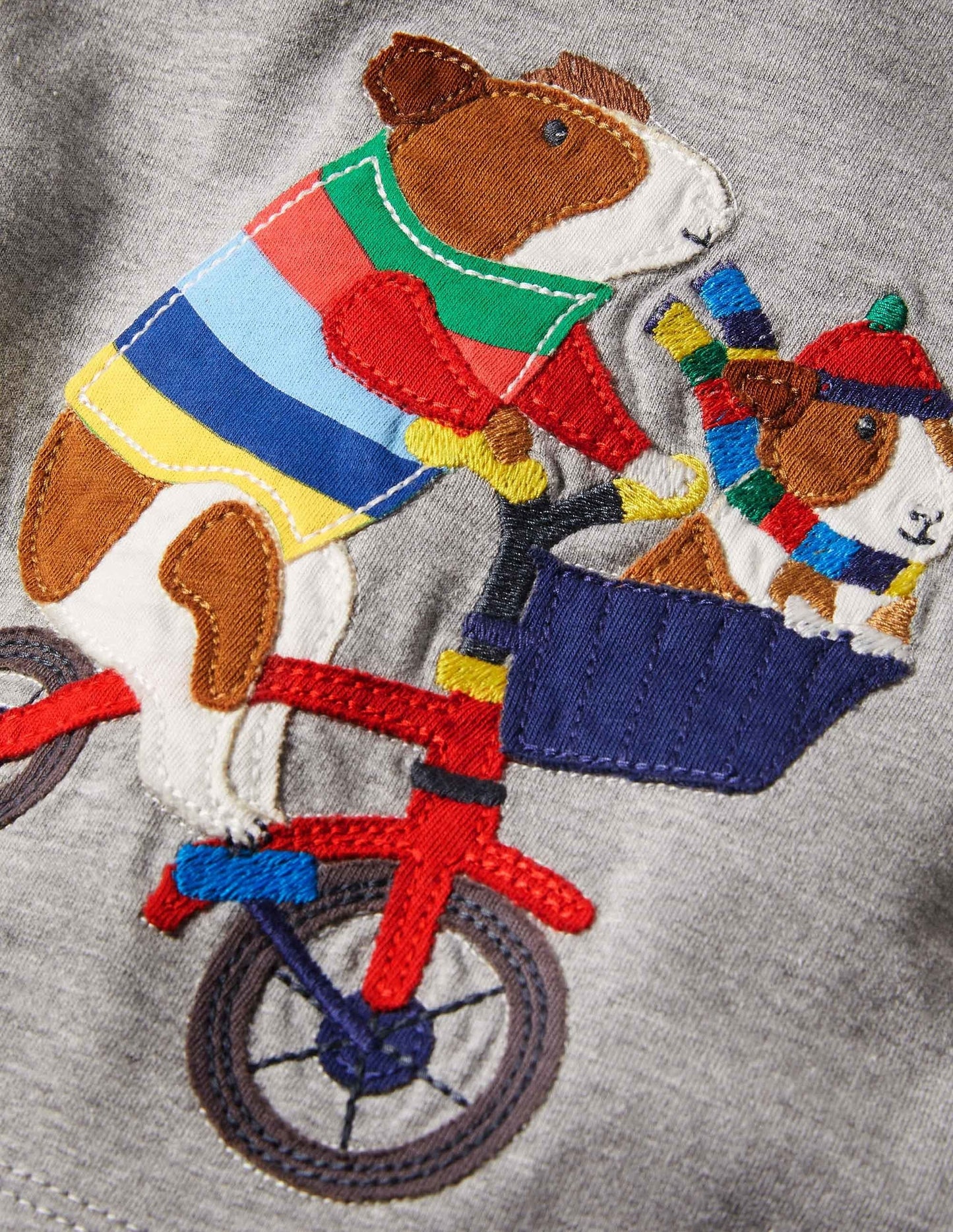 Appliqué T-shirt-Grey Marl Guinea Pigs