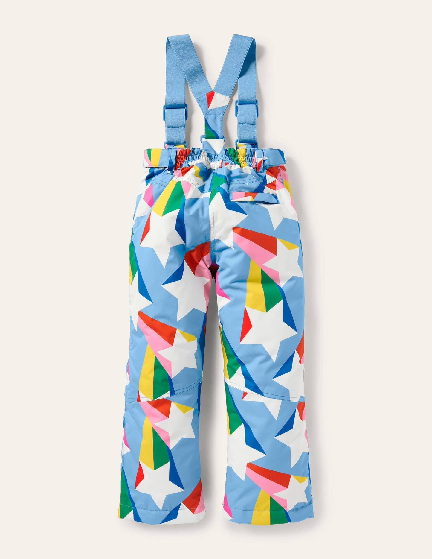 All-Weather Waterproof Pants-Surfboard Blue Rainbow Star