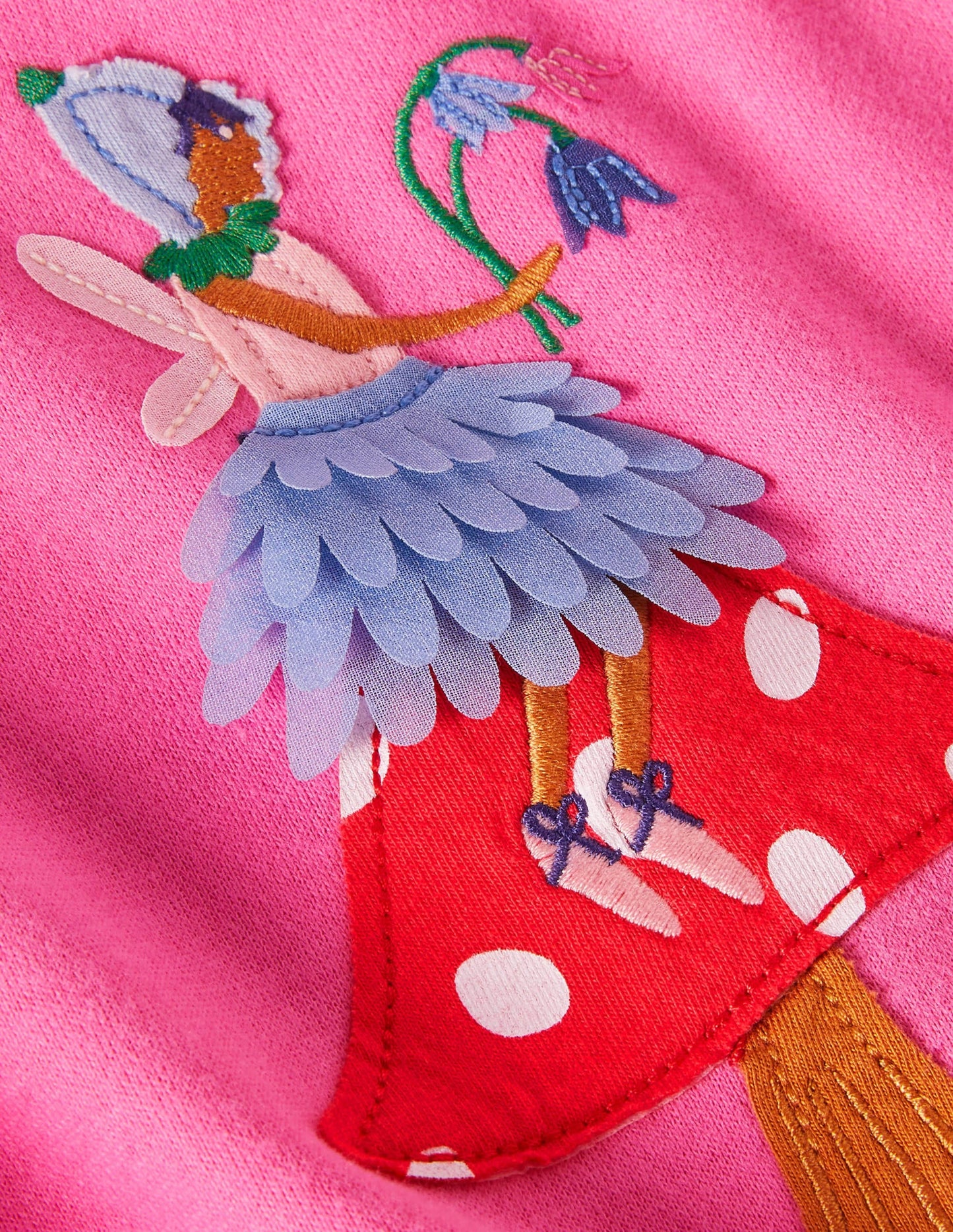 Appliqué Hotchpotch Dress-Starboard Blue Forest Fairies
