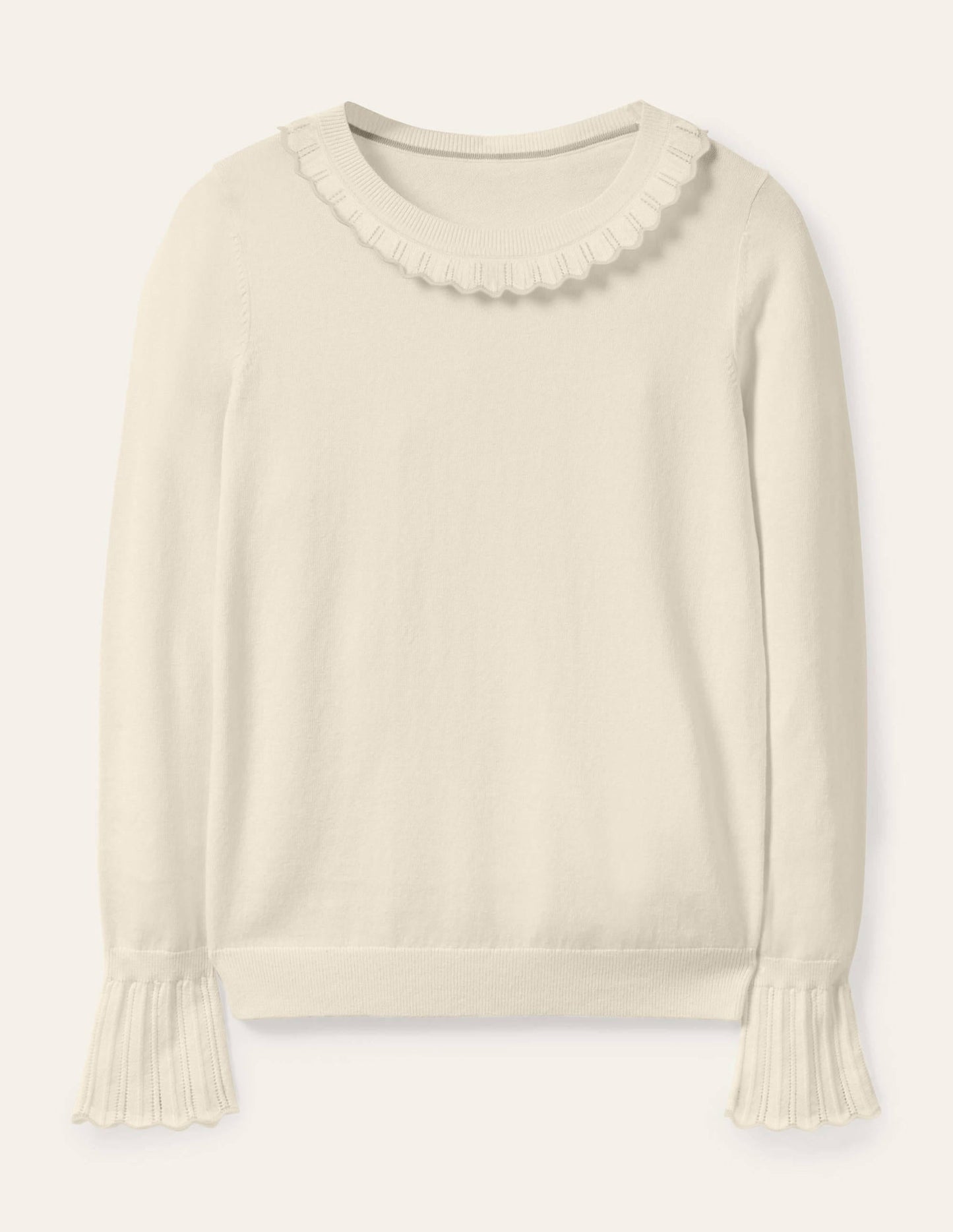 Aimee Pointelle Sweater-Ivory