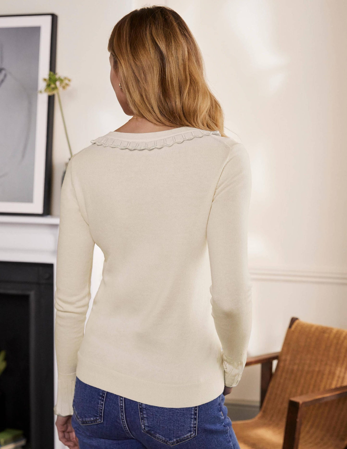 Aimee Pointelle Sweater-Ivory