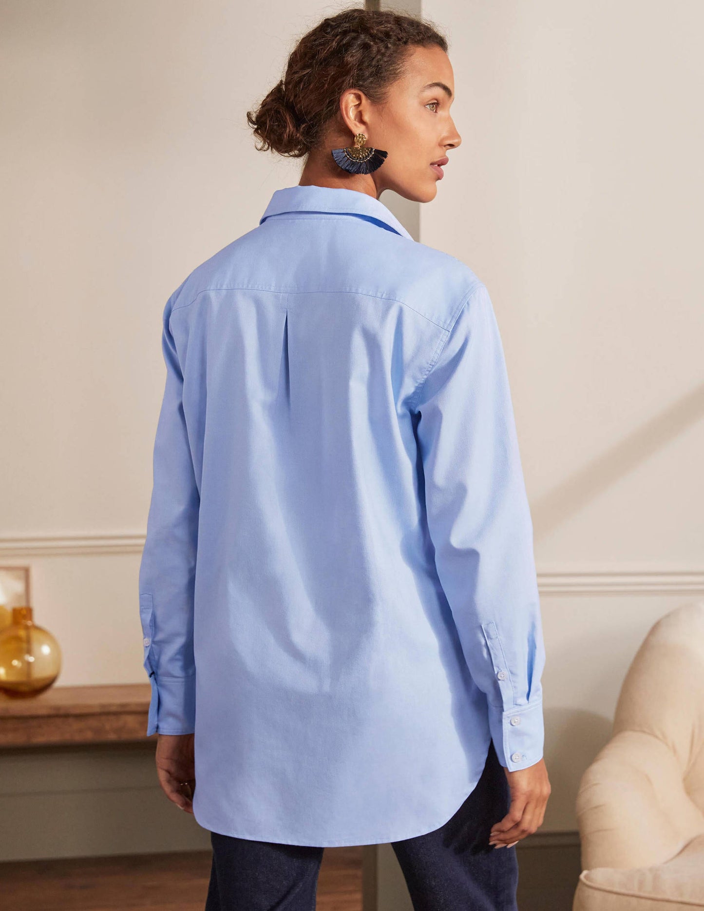 Agnes Oversized Shirt-Blue Oxford