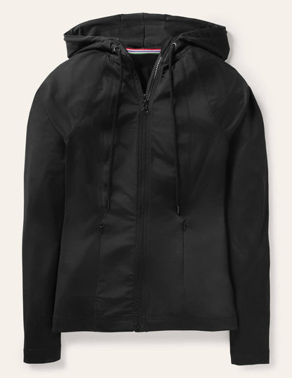 Annie Zip-Up Hooded Jacket-Black