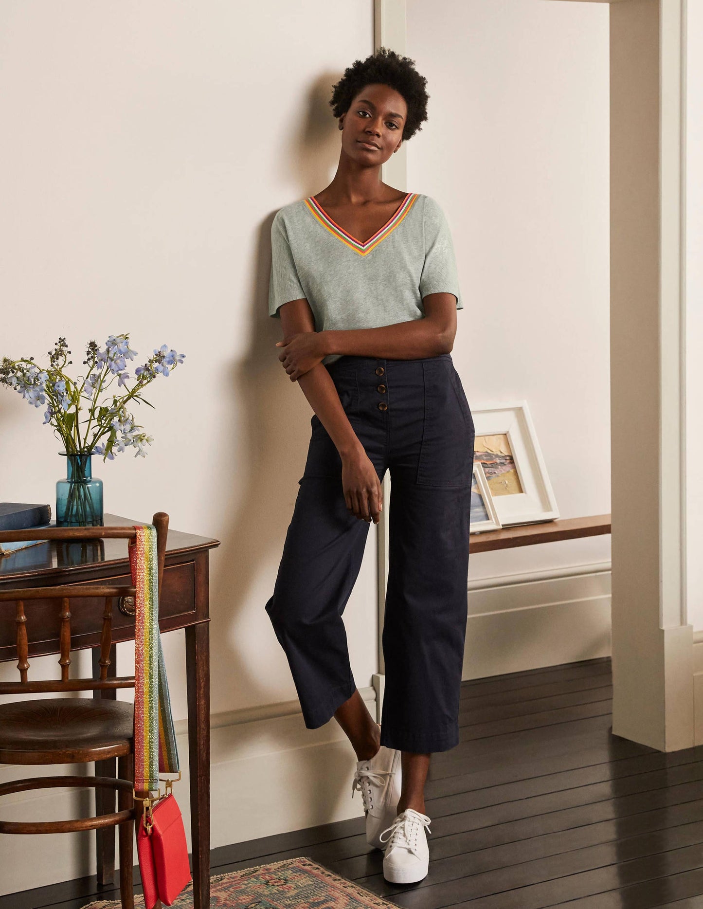 Beatrice Jersey Top-Grey Marl