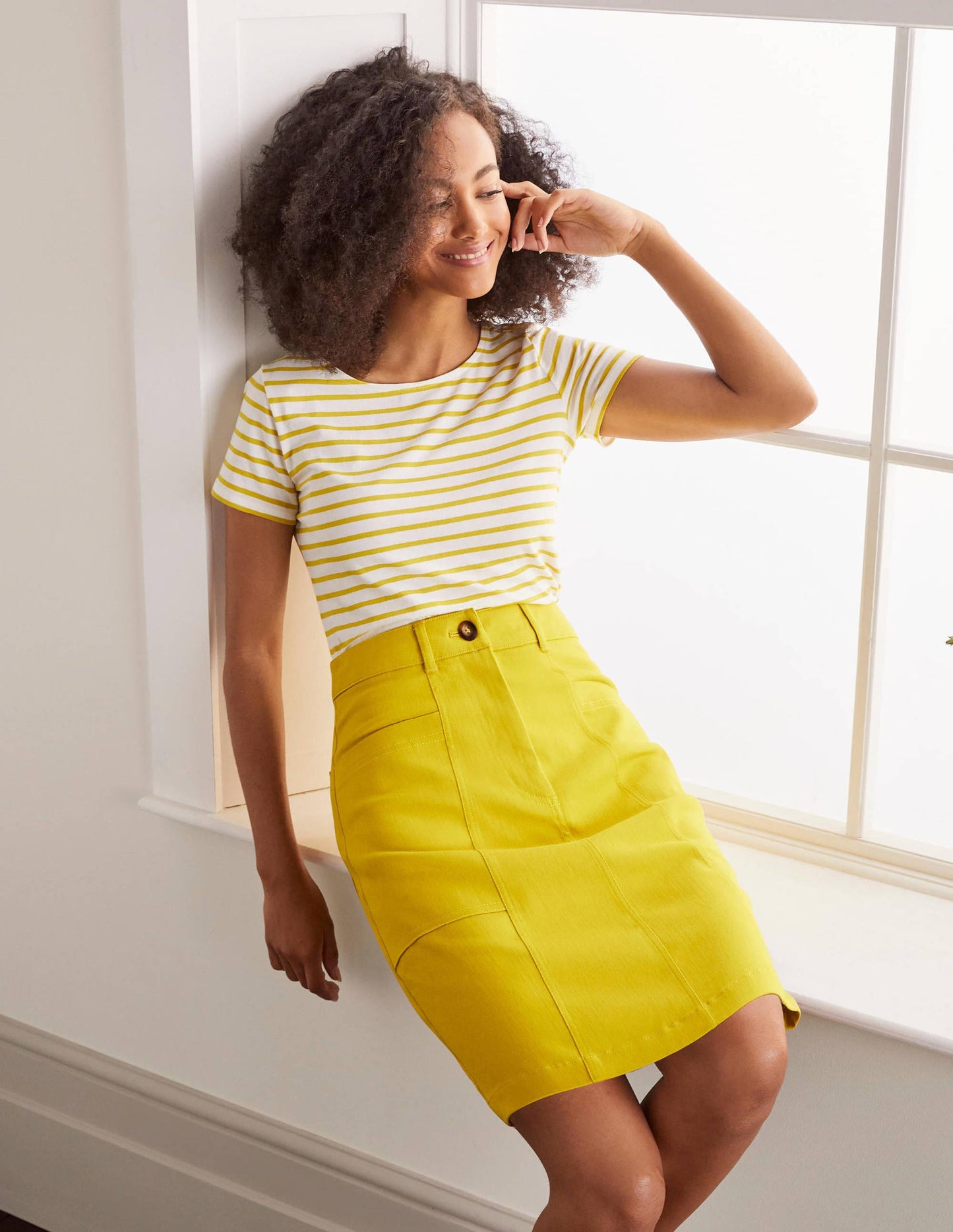 Abingdon Mini Skirt-Chartreuse