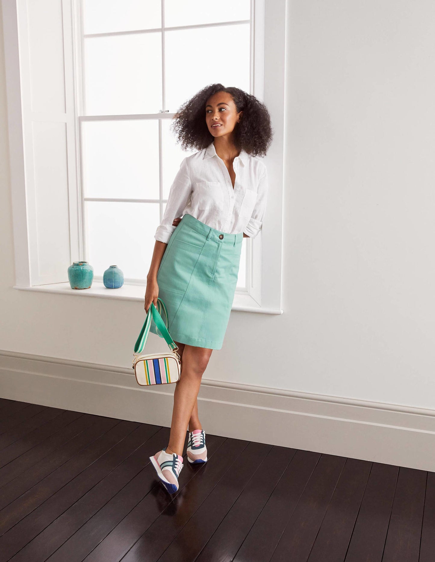 Abingdon Mini Skirt-Apple Mint