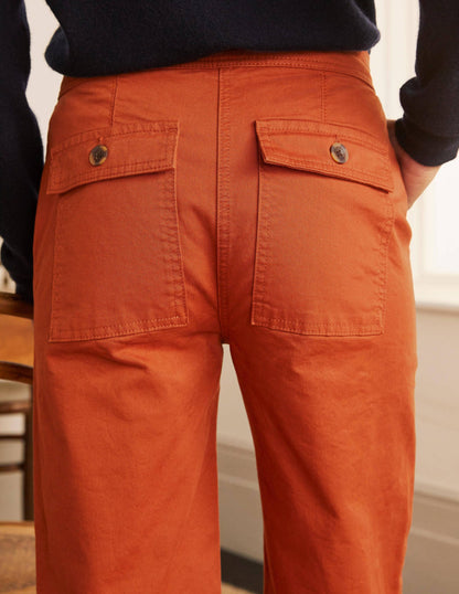 Beaufort Button Fly Pants-Copper Red