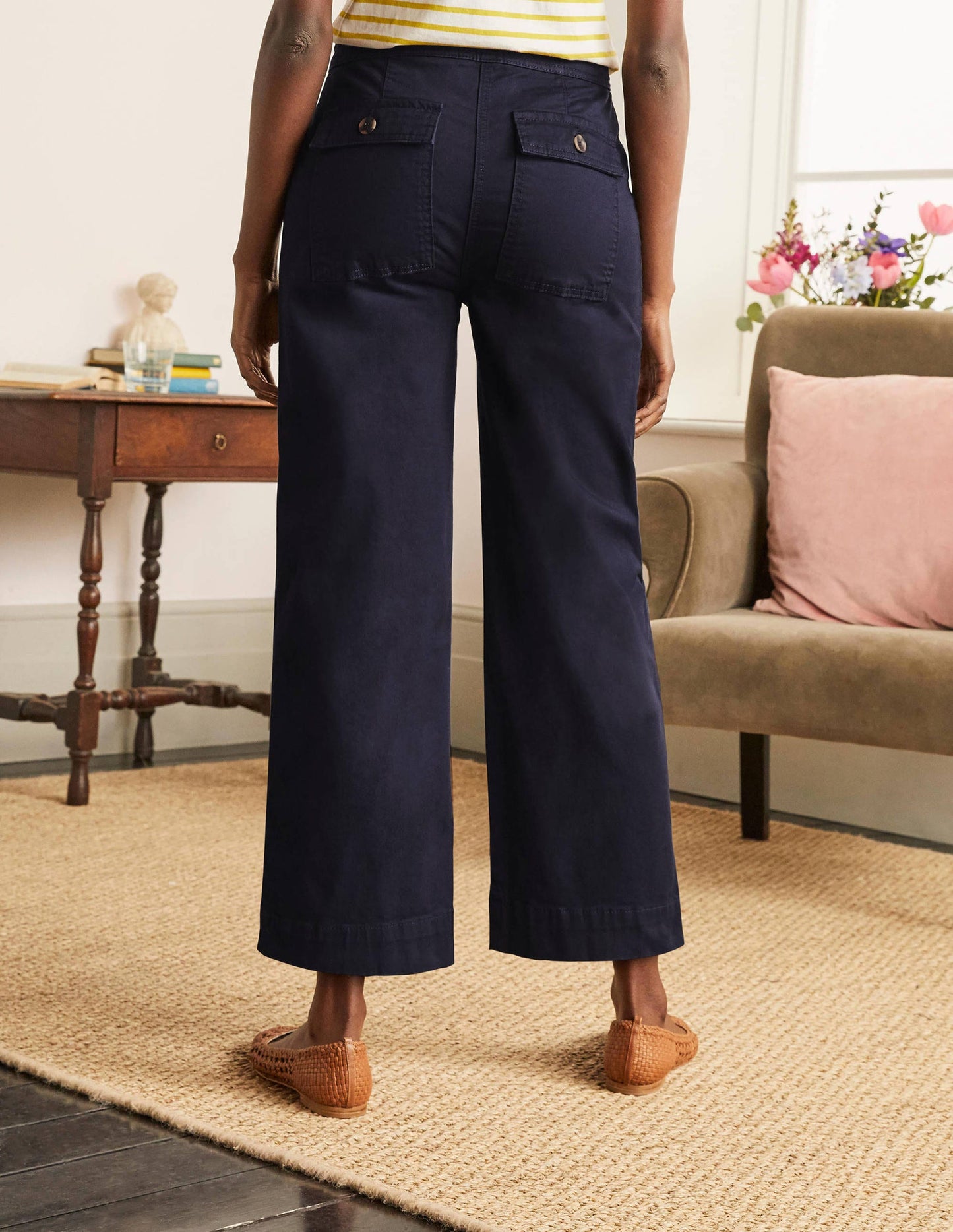 Beaufort Button Fly Pants-Navy