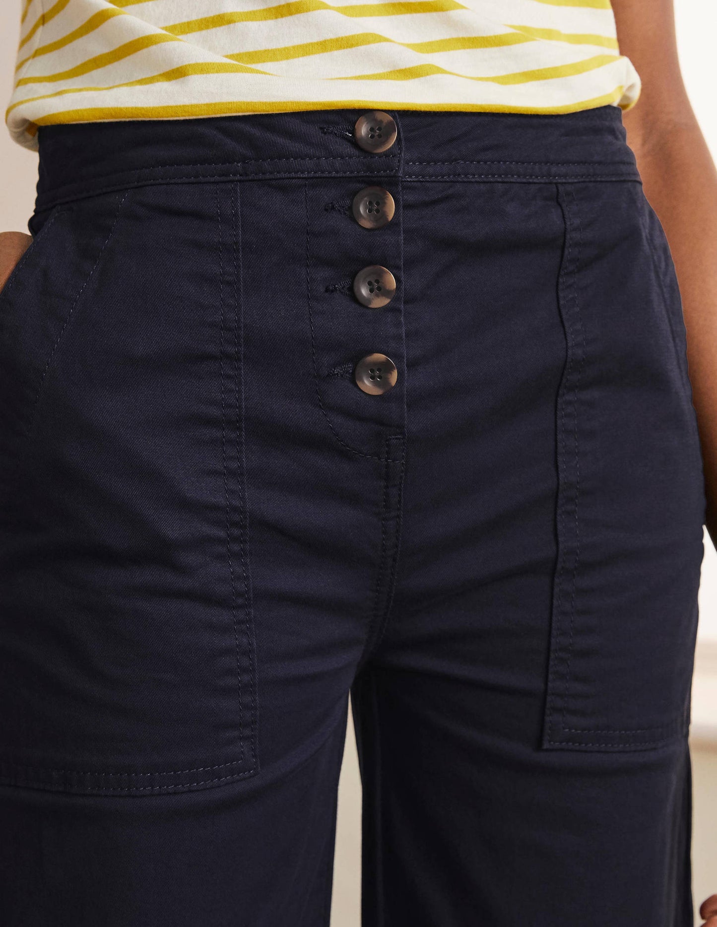 Beaufort Button Fly Pants-Navy