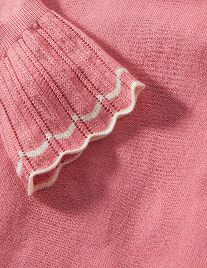 Aimee Pointelle Sweater-Formica Pink