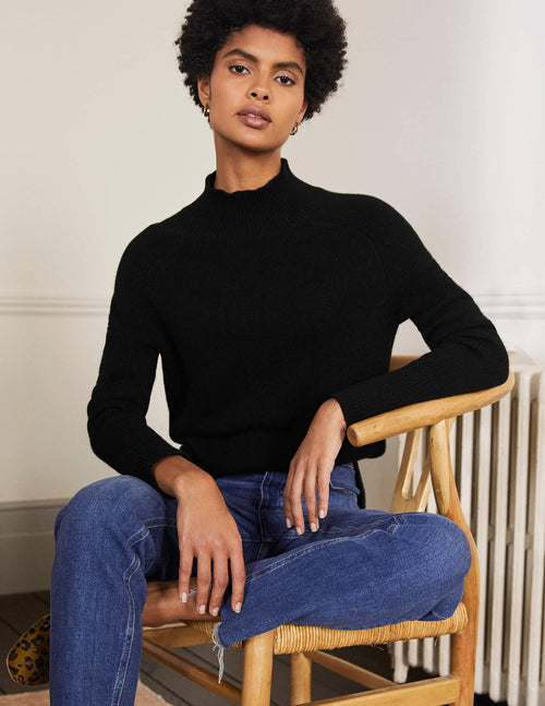 Anna Cashmere Sweater-Black