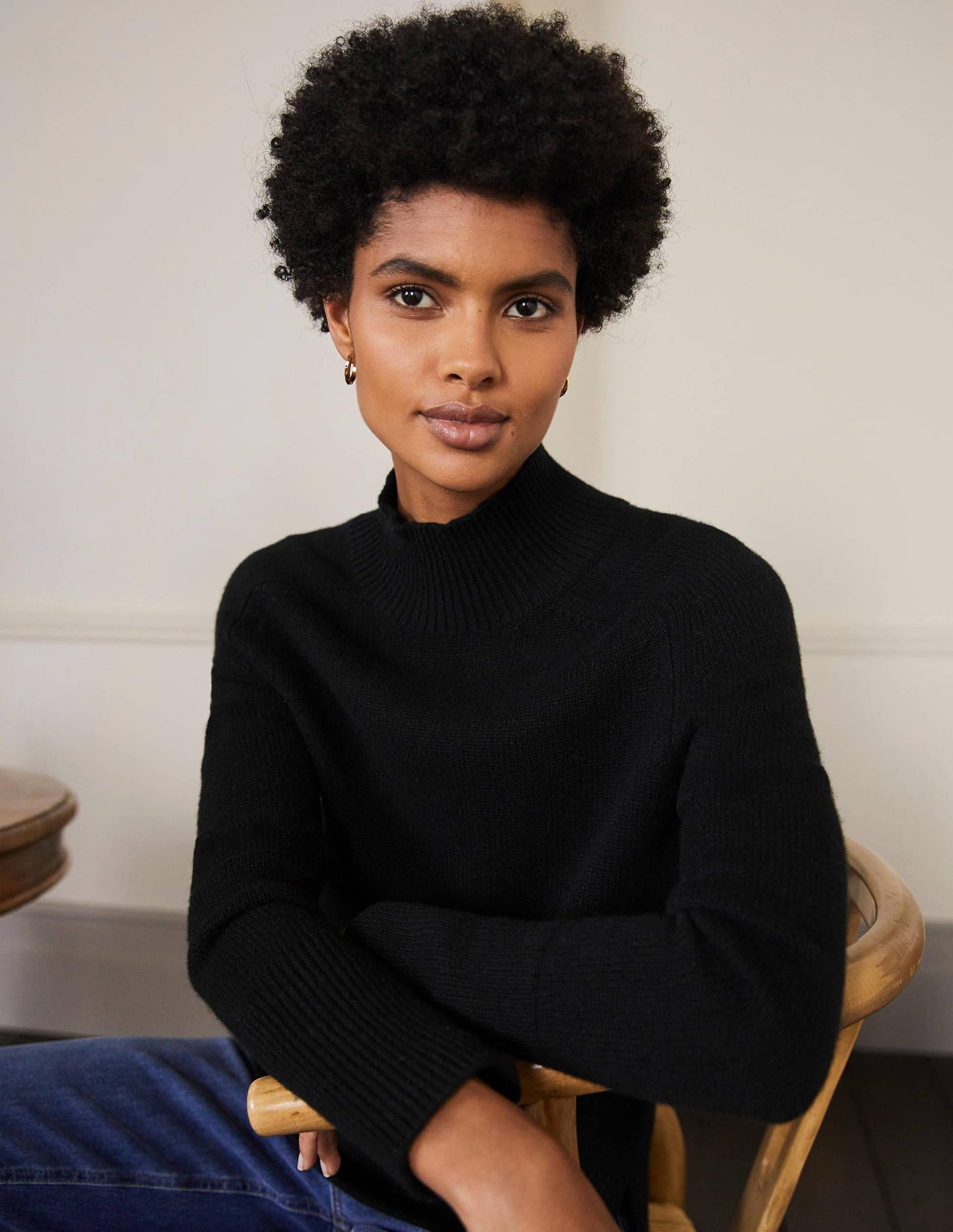 Anna Cashmere Sweater-Black
