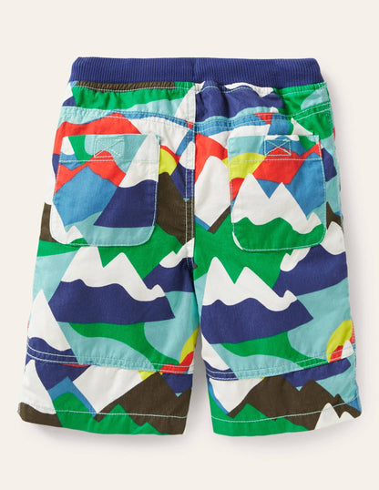 Adventure Shorts-Multi Mountain Camo