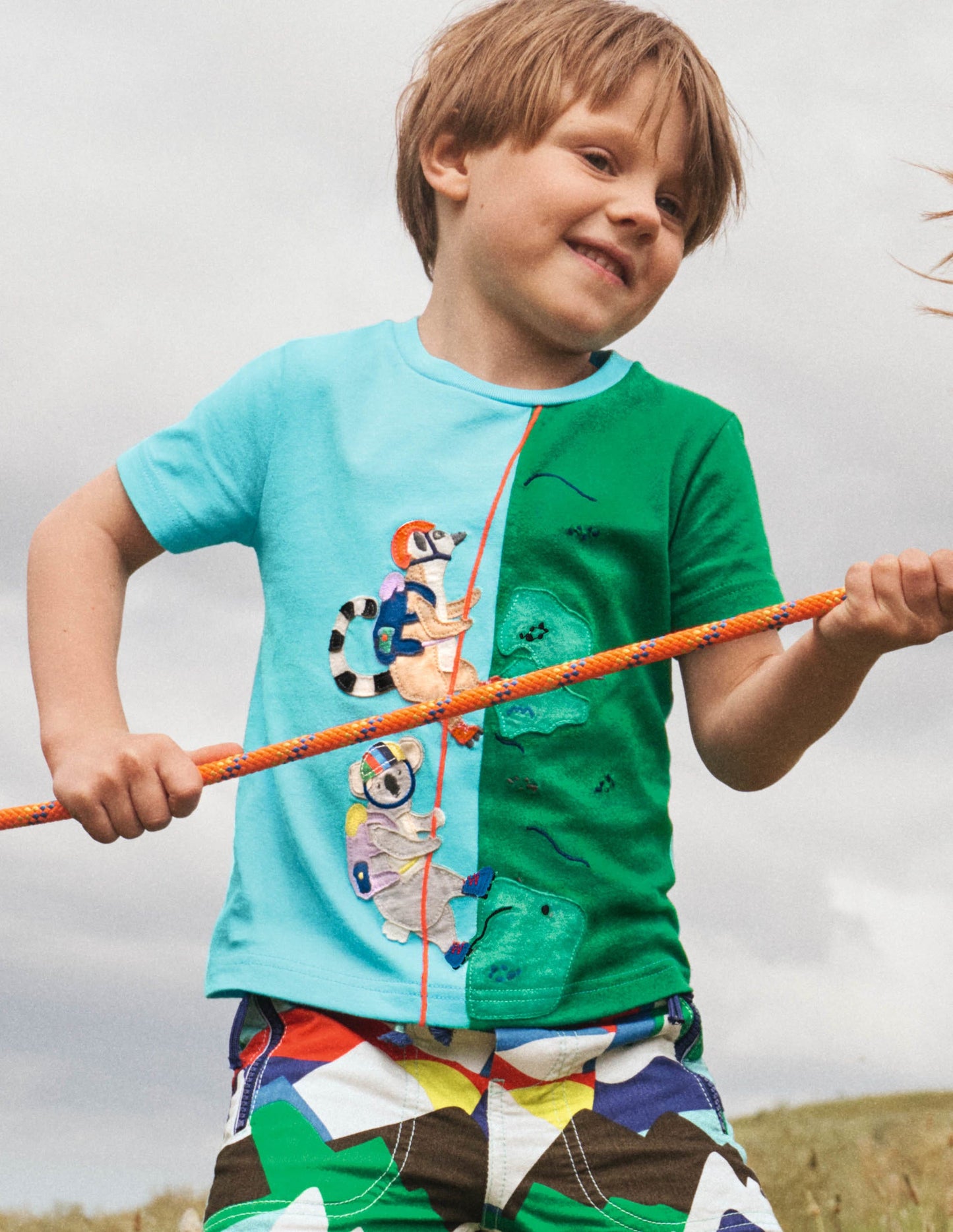 Animal Adventure T-shirt-Aqua Blue Lemurs