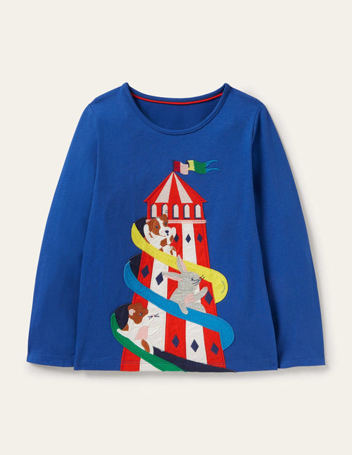 Animal Appliqué T-shirt-Bluebell Blue Carnival Slide
