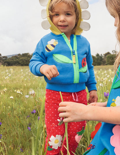 Appliqué Jersey Pants-Strawberry Tart Pin Spot
