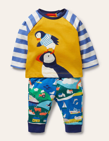 Appliqué Jersey Playset-Multi Coastal Scene