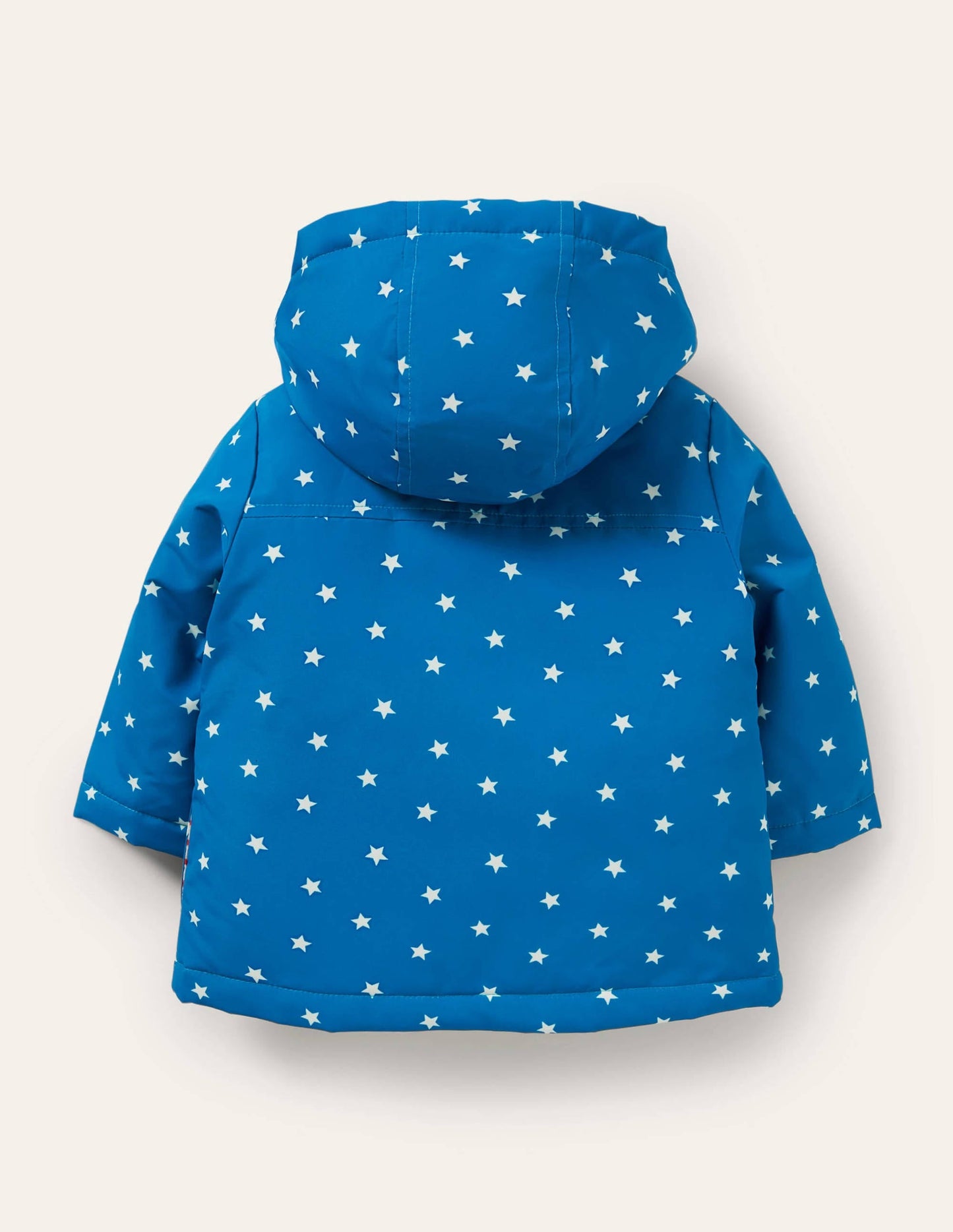 Appliqué Raincoat-Bright Marina/Ivory Space