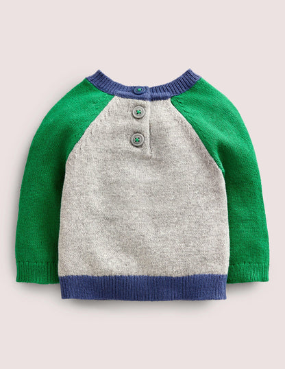 Badger Sweater-Grey Marl Badger