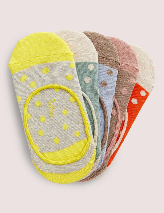 5 Pack Secret Socks-Multi Delicate Spot