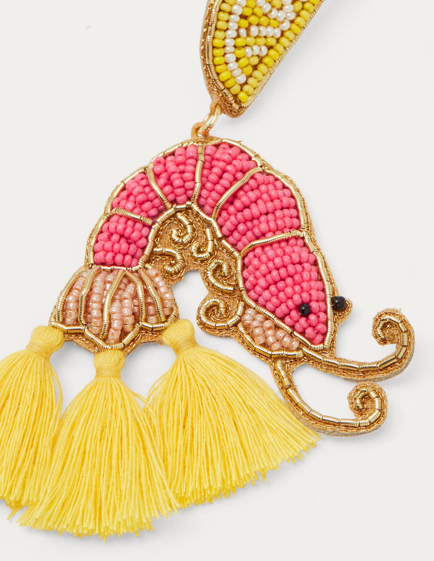 Beaded Earrings-Prawn