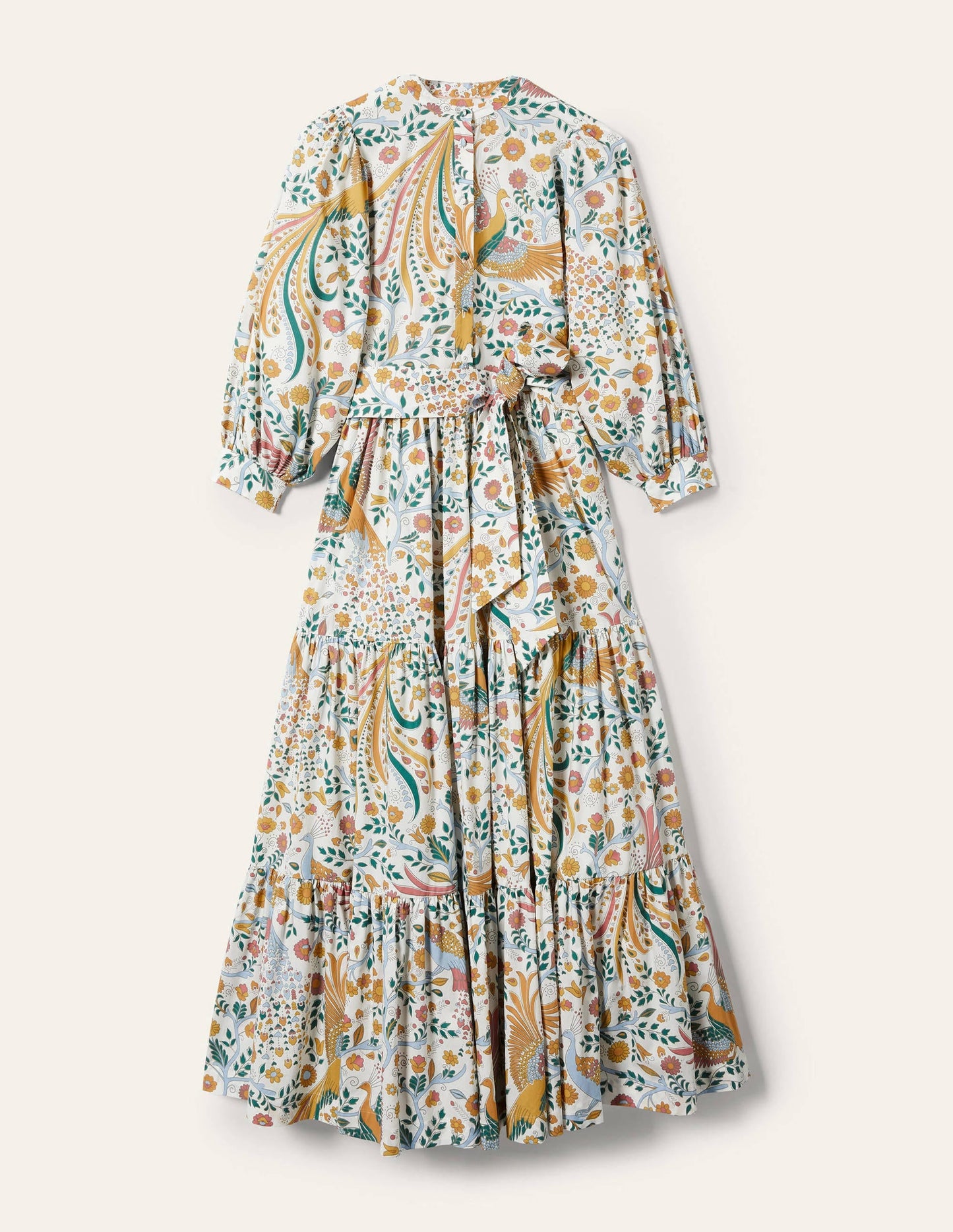 Ava Tiered Maxi Dress-Multi, Enchanting Peacock