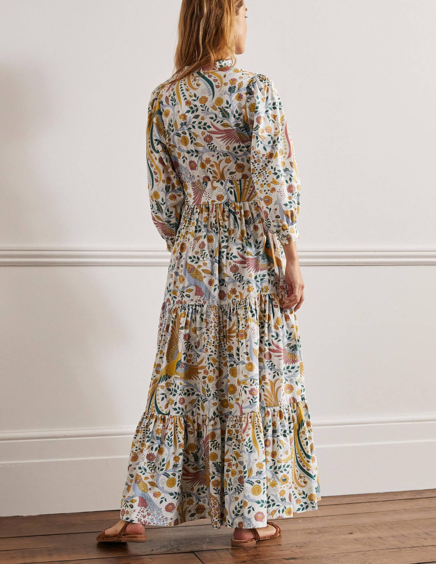 Ava Tiered Maxi Dress-Multi, Enchanting Peacock