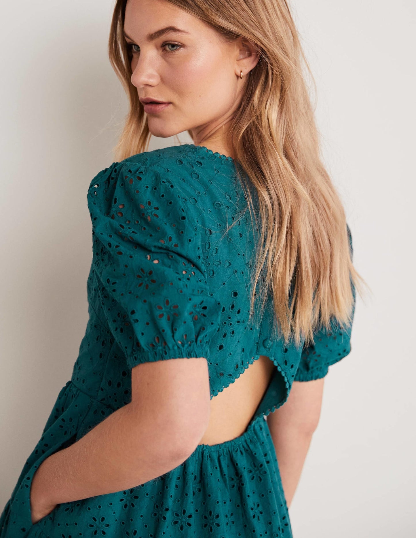 Back Detail Broderie Dress-Chesapeake Bay