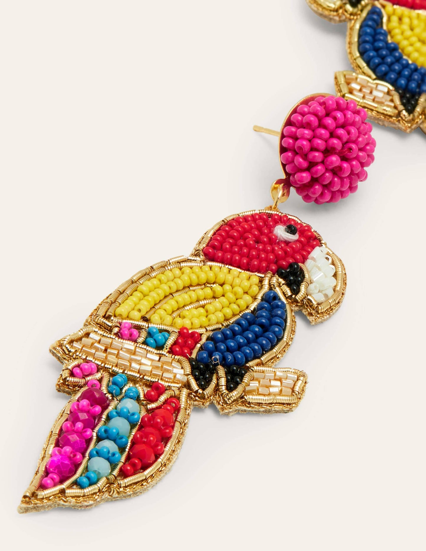Beaded Earrings-Parrot