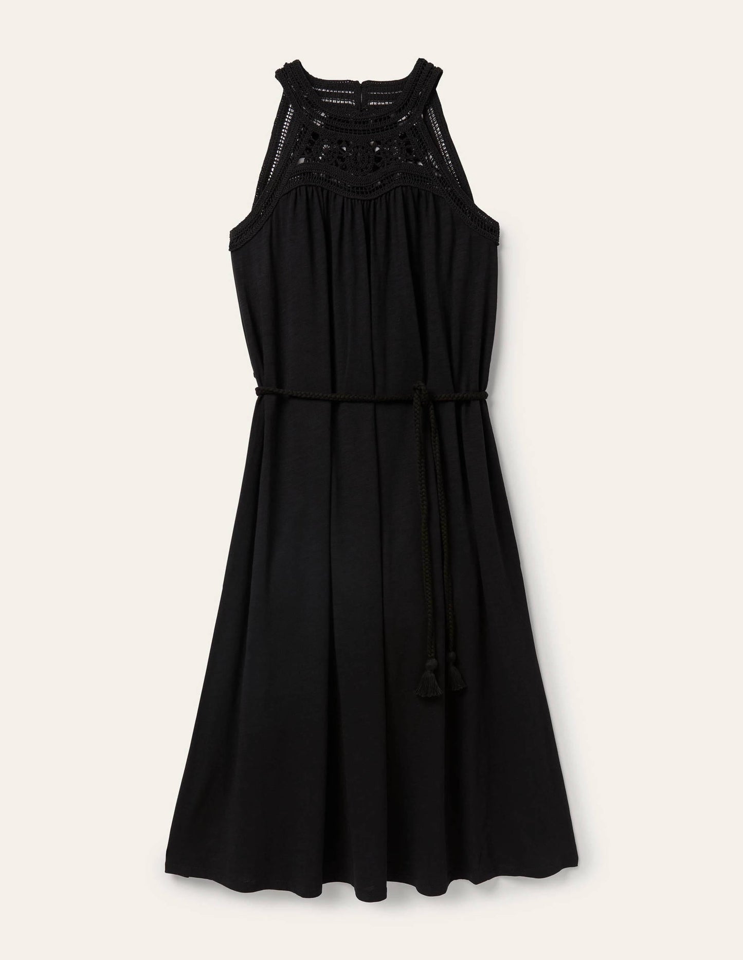 Anais Jersey Midi Dress-Black