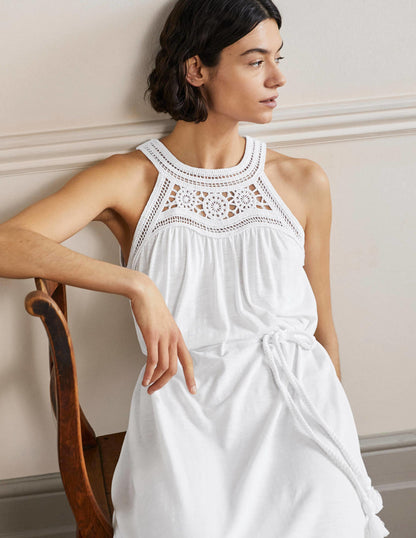 Anais Jersey Midi Dress-White