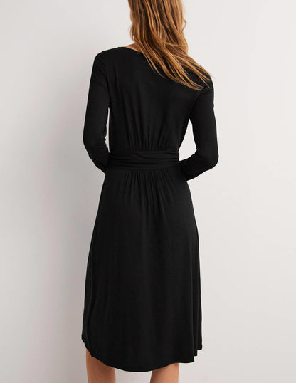Abigail Jersey Dress-Black