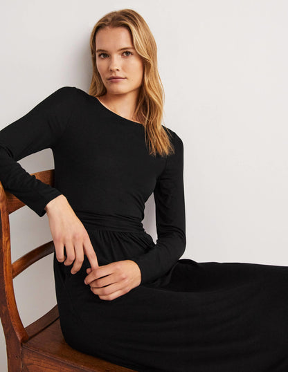 Abigail Jersey Dress-Black