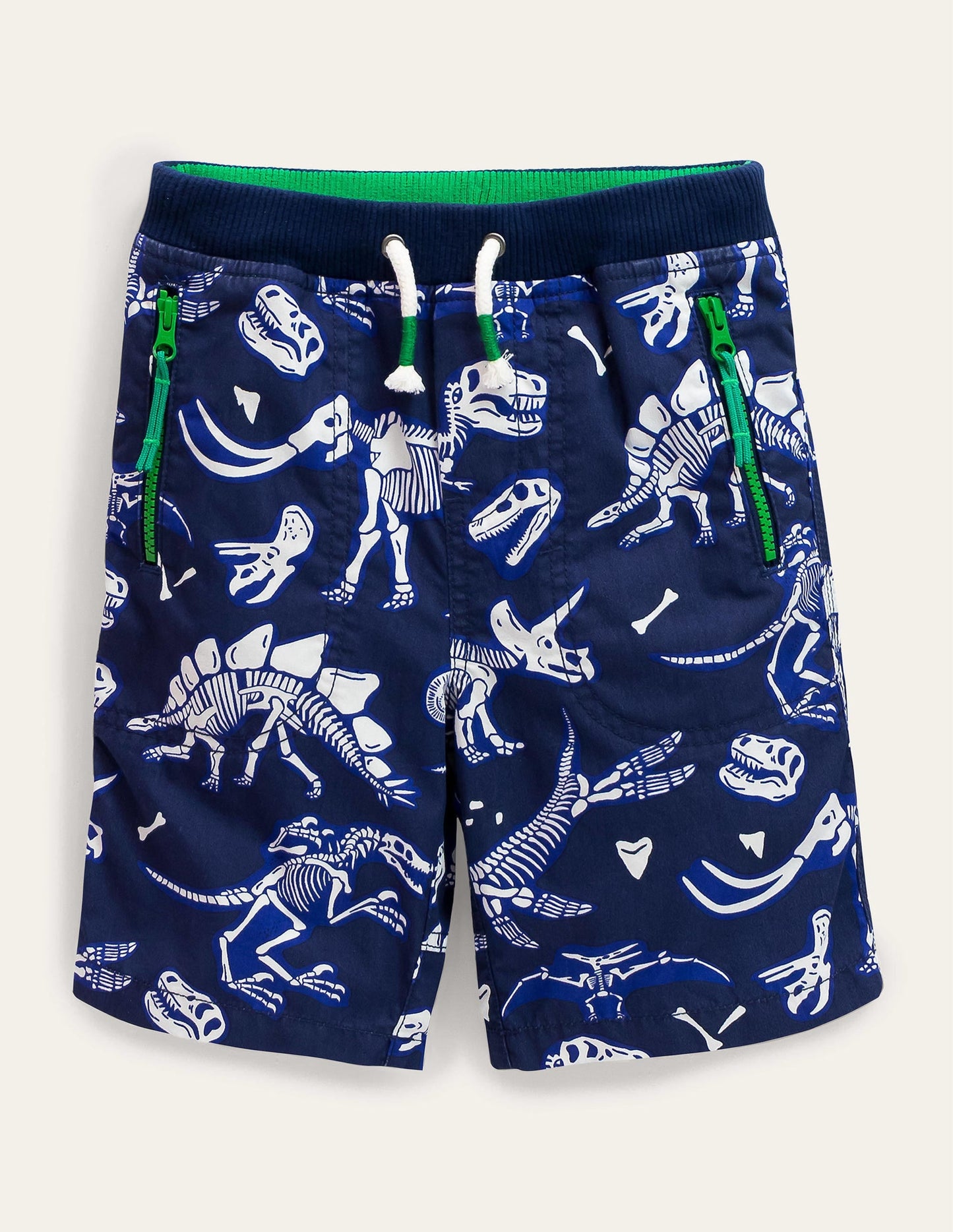 Adventure Shorts-Starboard Blue Dino Skeletons