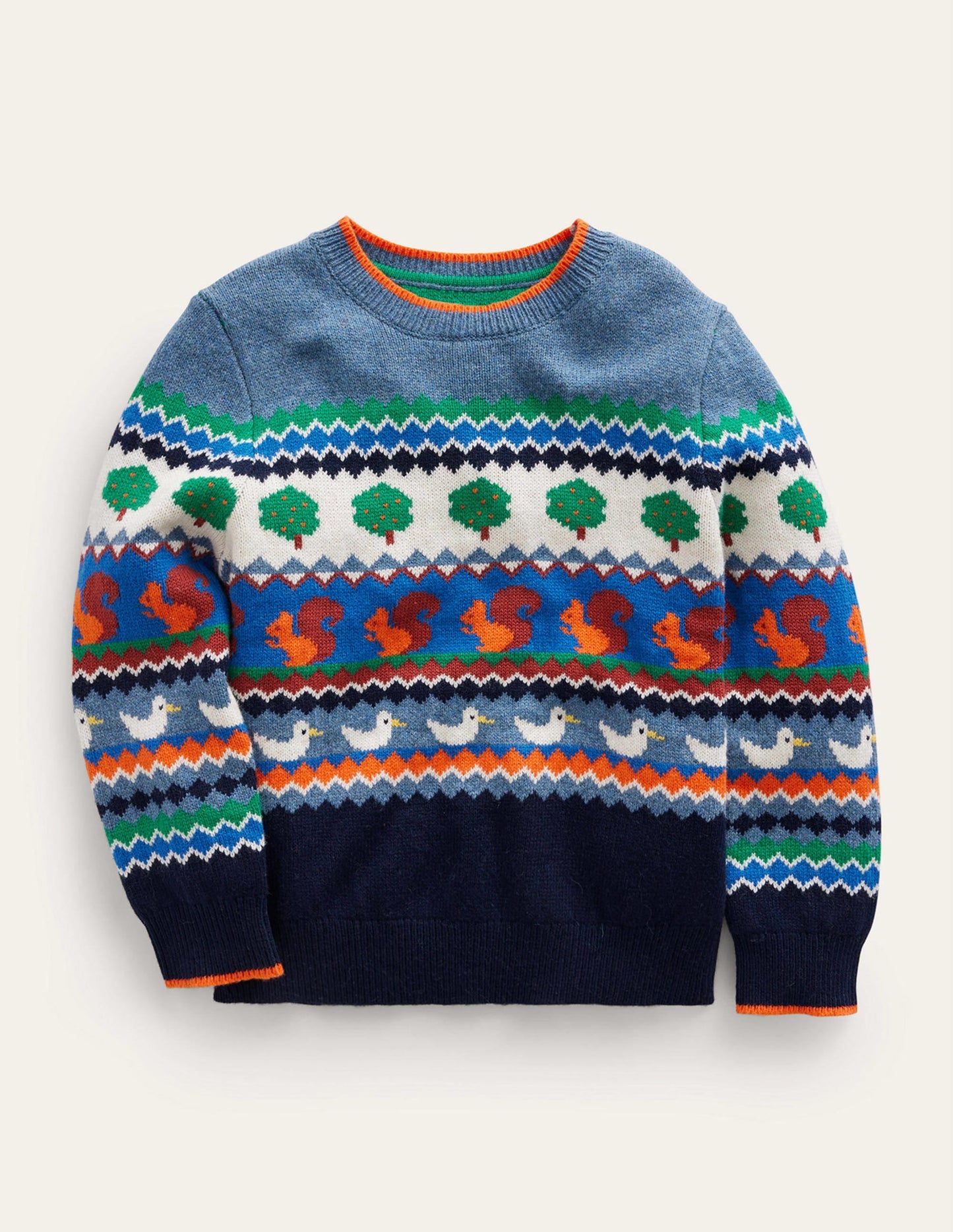 All Over Fair Isle Sweater-Multi Nature Fair Isle