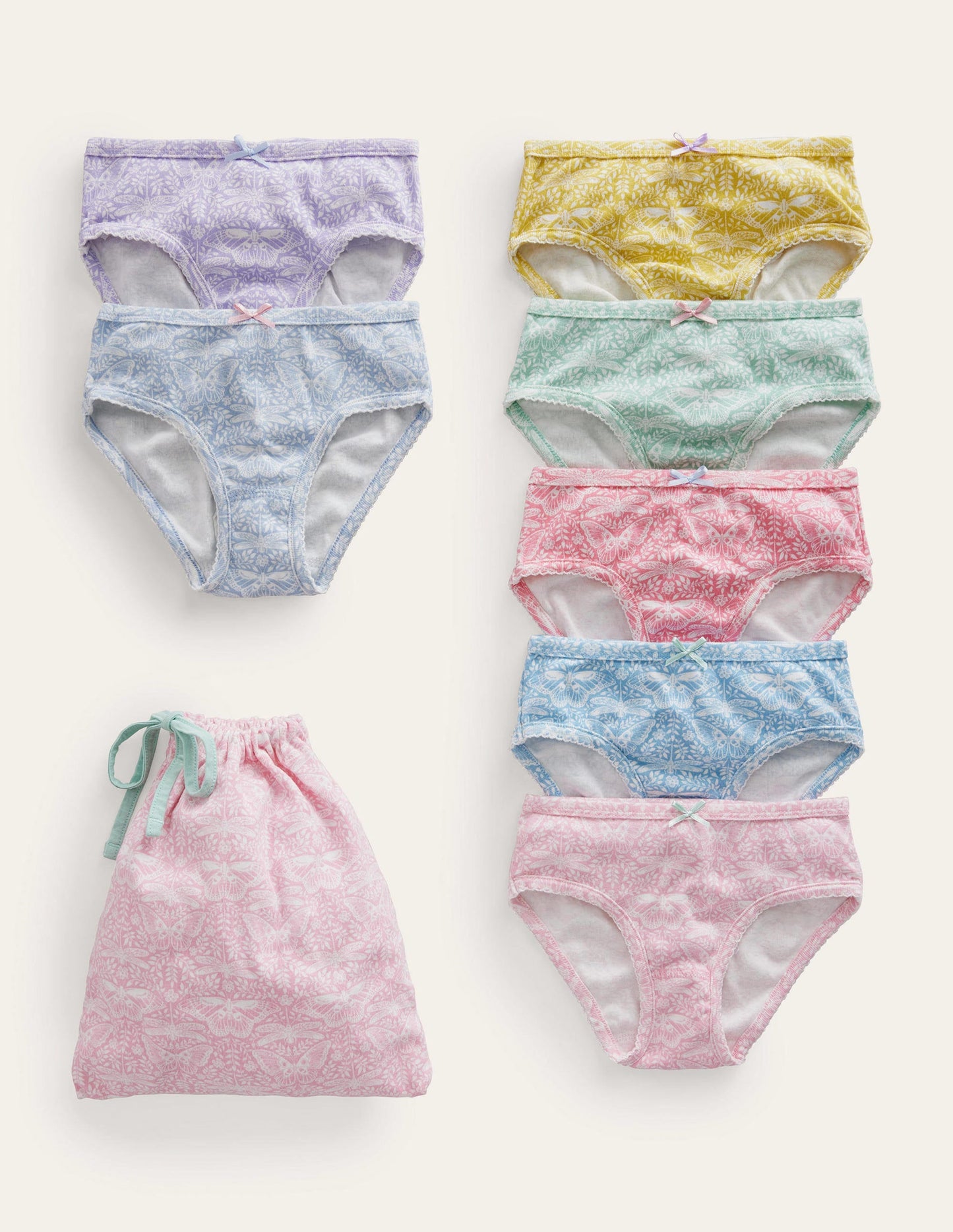 7 Pack Underwear-Multi Butterflies