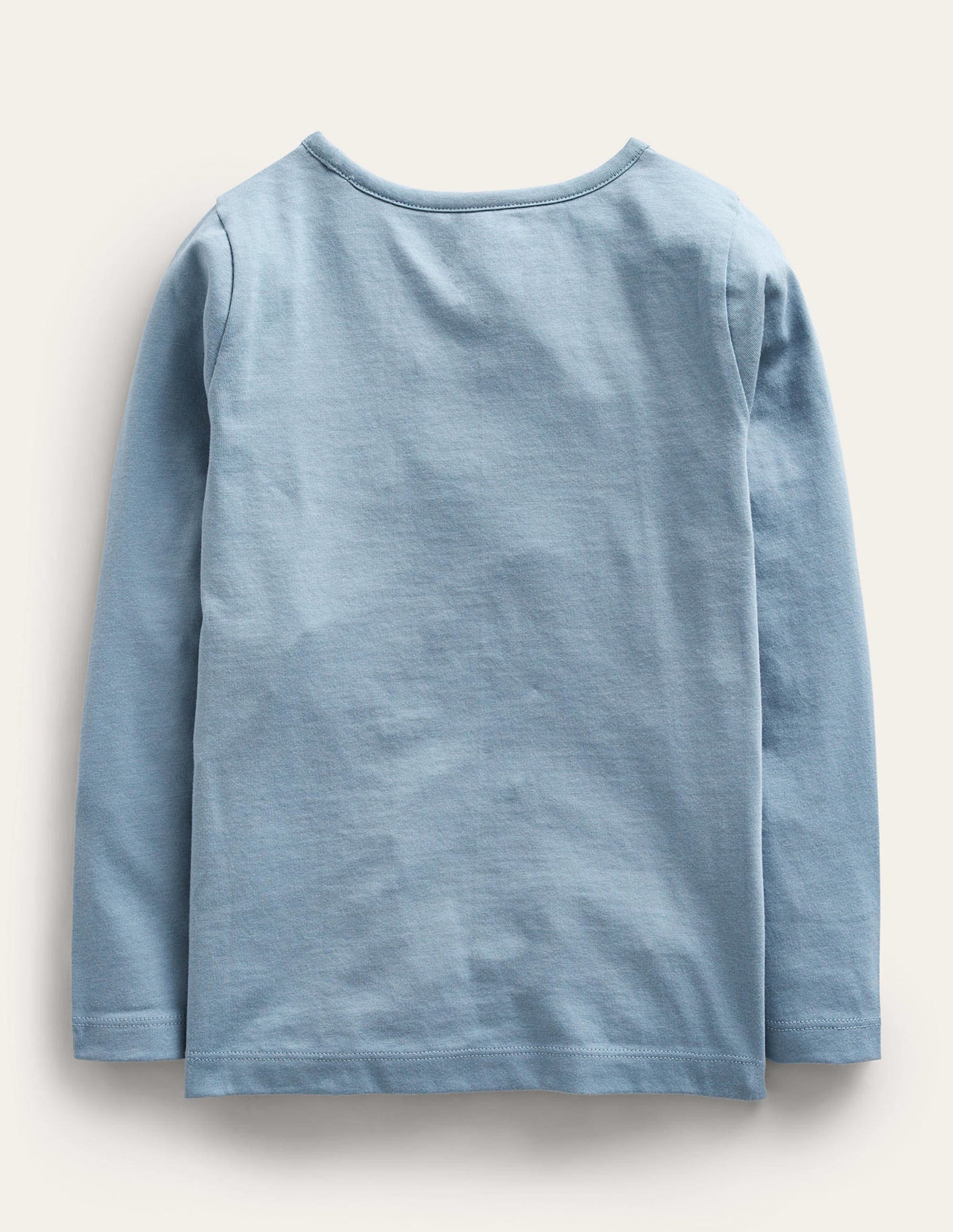 3D Appliqué T-Shirt-Pebble Blue Flowers