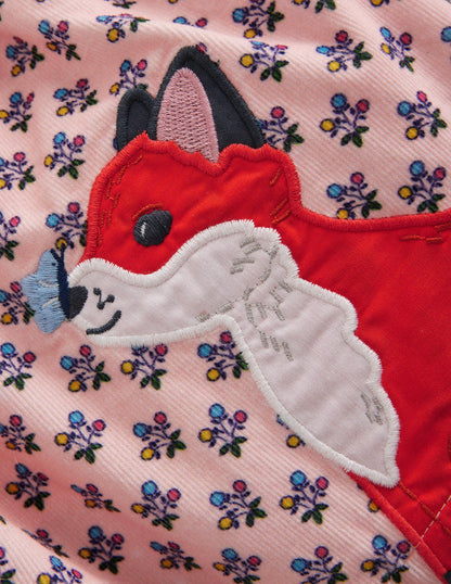 Appliqué Cord Skirt-Cord Fox Applique