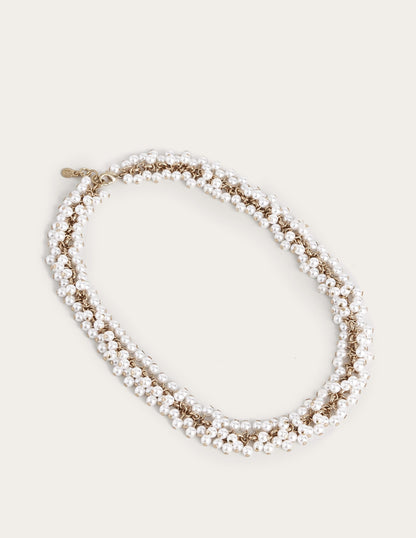 Beaded Necklace-Pearl