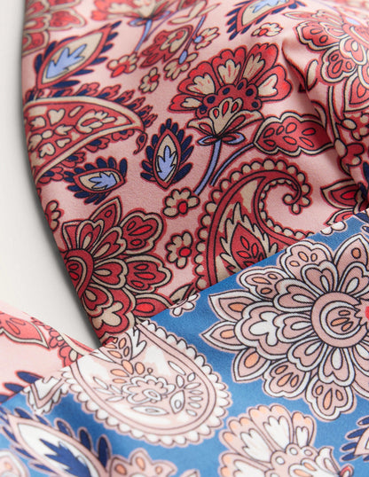 Arezzo V-neck Panel Swimsuit-High Risk Red, Paisley Terrace
