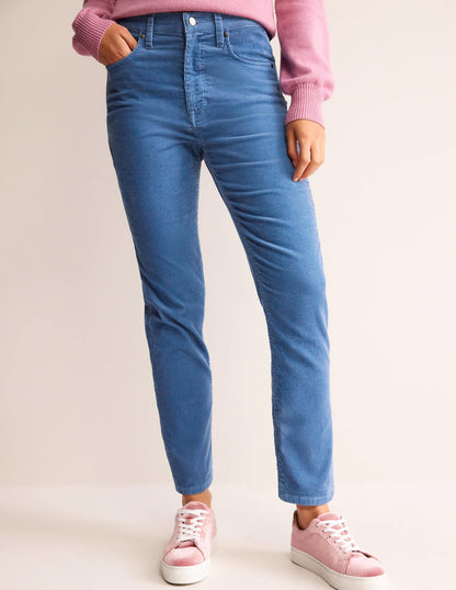 5 Pocket Cord Slim Jeans-Azure