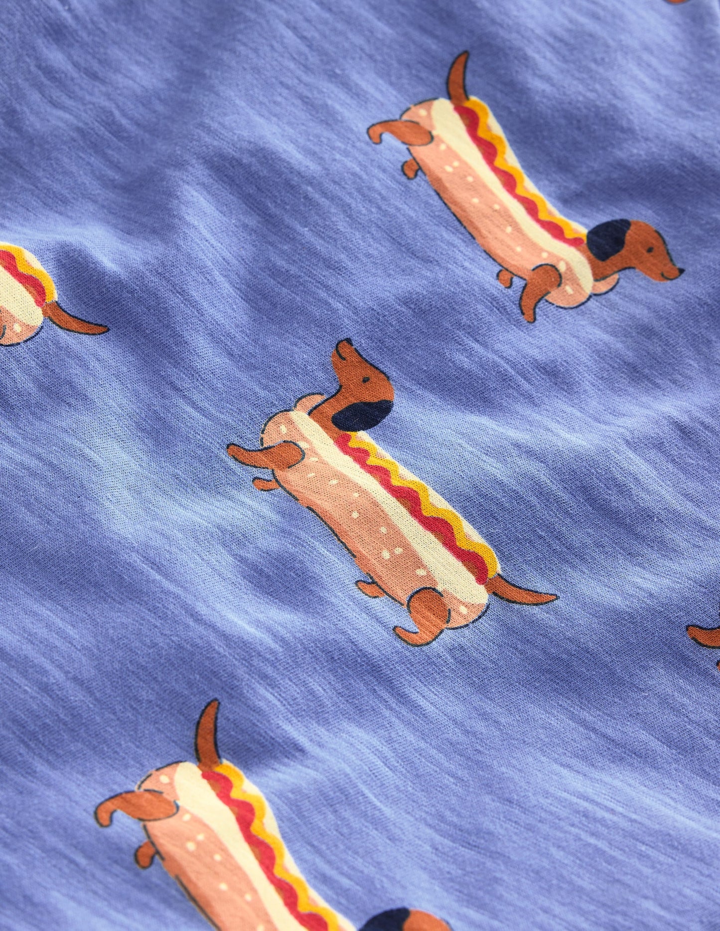 All-over Printed T-Shirt-Surf Blue Hot Dog