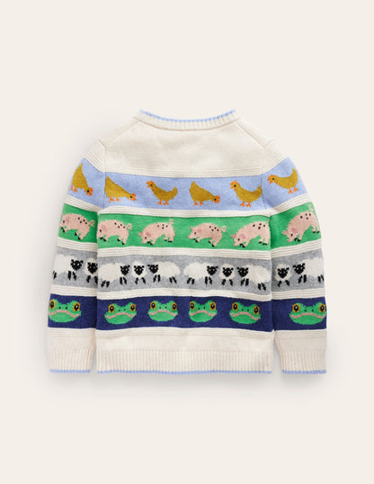 All Over Fair Isle Jumper-Easter Farm Animals